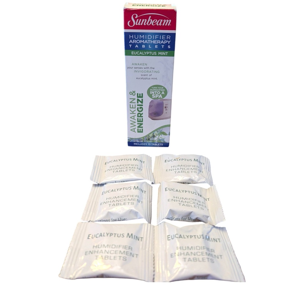 Sunbeam Humidifier Aromatherapy Tablets Eucalyptus Mint 6 Tablets OPENED